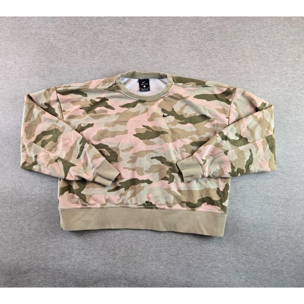 Nike Sportswear Sweatshirt Womens Small Camouflage Oversized Cropped DJ0761
